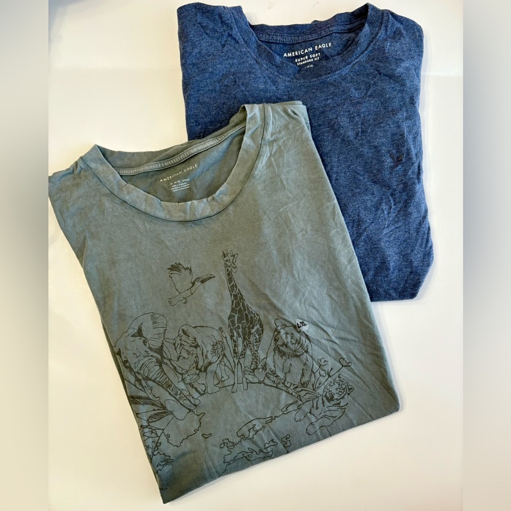 Set of 2 American Eagle Tees size Large